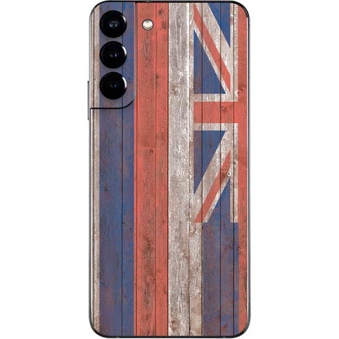 Hawaiian Flag Dark Wood Galaxy S22 Plus Skin