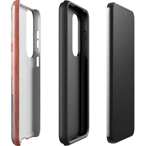 Hawaiian Flag Dark Wood Galaxy S23 Plus Pro Case