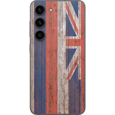 Hawaiian Flag Dark Wood Galaxy S23 Skin