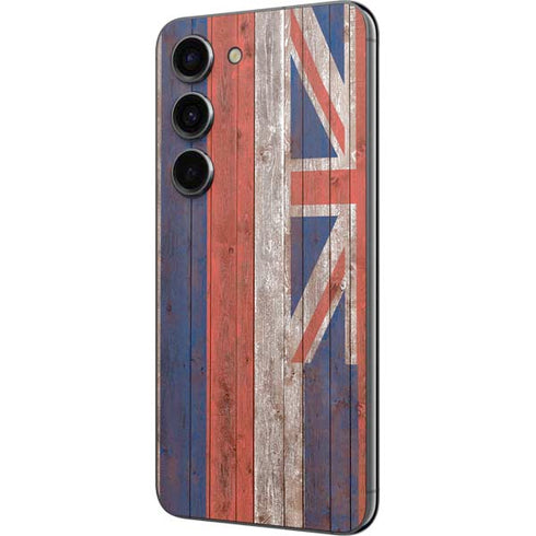 Hawaiian Flag Dark Wood Galaxy S23 Skin