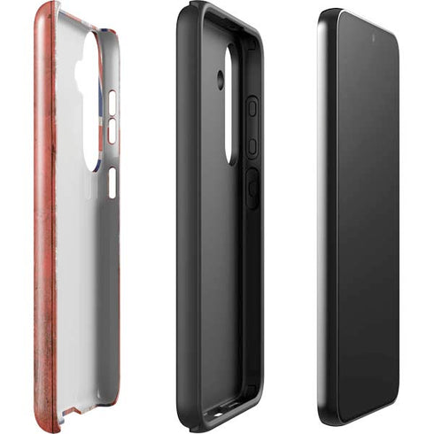Hawaiian Flag Dark Wood Galaxy S24 Plus Impact Case