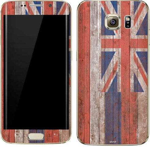 Hawaiian Flag Dark Wood Galaxy S7 Edge Skin