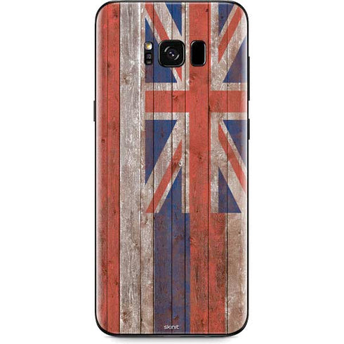 Hawaiian Flag Dark Wood Galaxy S8 Plus Skin