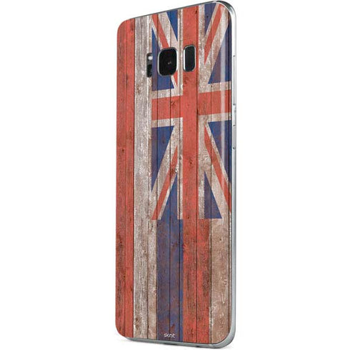 Hawaiian Flag Dark Wood Galaxy S8 Plus Skin