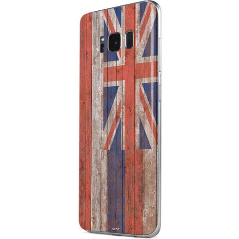 Hawaiian Flag Dark Wood Galaxy S8 Skin
