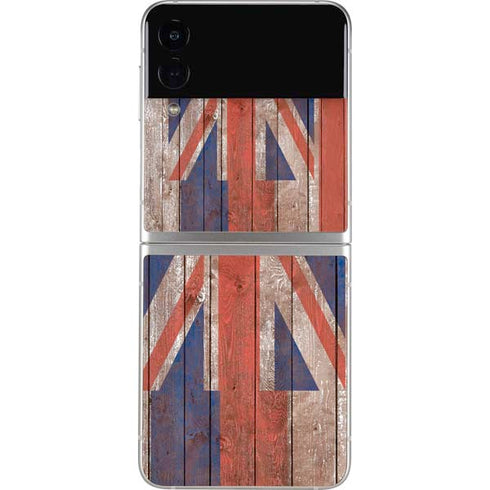 Hawaiian Flag Dark Wood Galaxy Z Flip4 5G Skin
