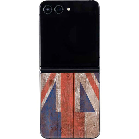 Hawaiian Flag Dark Wood Galaxy Z Flip5 5G Skin