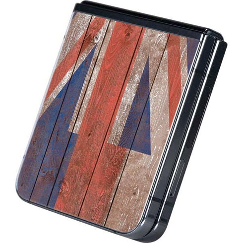 Hawaiian Flag Dark Wood Galaxy Z Flip5 5G Skin
