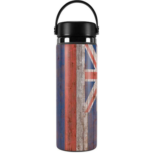 Hawaiian Flag Dark Wood Hydro Flask 20oz Wide Mouth Skin