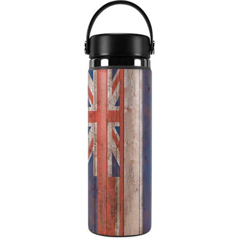 Hawaiian Flag Dark Wood Hydro Flask 20oz Wide Mouth Skin