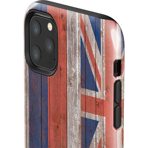 Hawaiian Flag Dark Wood iPhone 11 Pro Max Impact Case