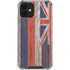 Hawaiian Flag Dark Wood iPhone 12 Mini Clear Case