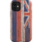 Hawaiian Flag Dark Wood iPhone 12 Mini Impact Case