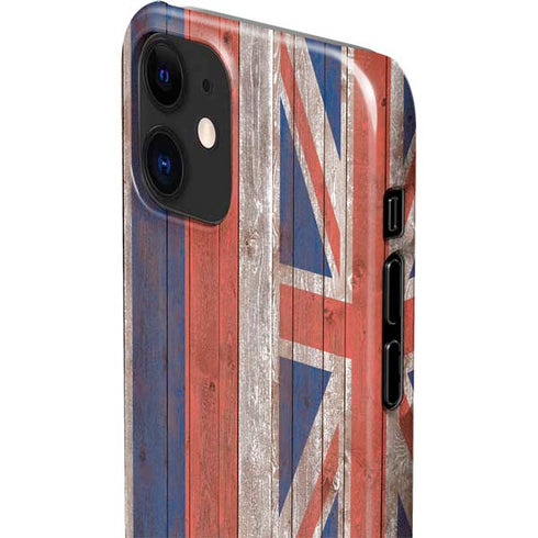 Hawaiian Flag Dark Wood iPhone 12 Mini Lite Case