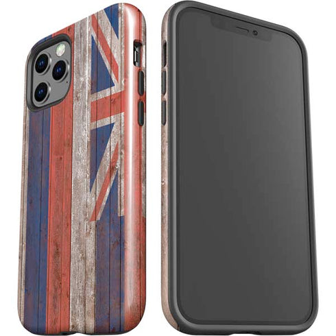 Hawaiian Flag Dark Wood iPhone 12 Pro Max Impact Case