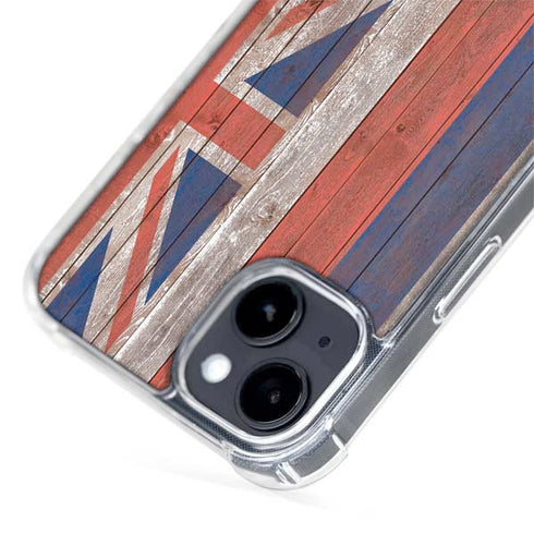 Hawaiian Flag Dark Wood iPhone 13 MagSafe Case