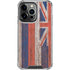 Hawaiian Flag Dark Wood iPhone 13 Pro Clear Case