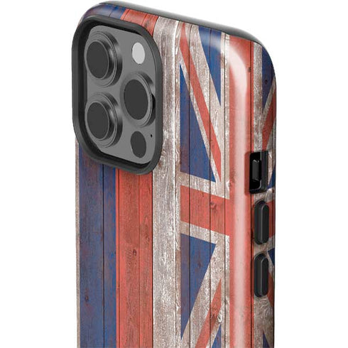 Hawaiian Flag Dark Wood iPhone 13 Pro Max Impact Case