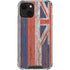 Hawaiian Flag Dark Wood iPhone 14 Clear Case