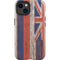 Hawaiian Flag Dark Wood iPhone 14 Plus Impact Case