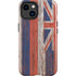 Hawaiian Flag Dark Wood iPhone 14 Plus Impact Case
