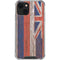 Hawaiian Flag Dark Wood iPhone 14 Plus Clear Case