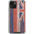 Hawaiian Flag Dark Wood iPhone 14 Plus Clear Case