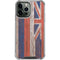 Hawaiian Flag Dark Wood iPhone 14 Pro Max Clear Case