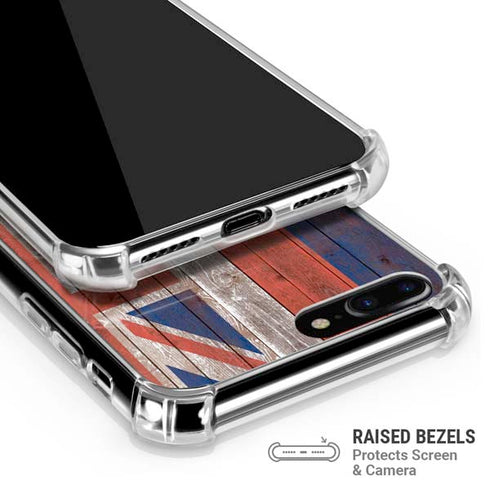 Hawaiian Flag Dark Wood iPhone 7/8 Plus Clear Case