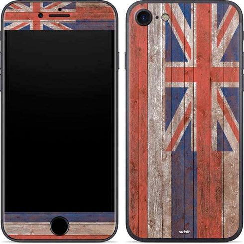 Hawaiian Flag Dark Wood iPhone 7 Skin