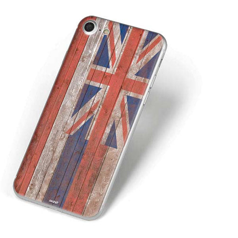 Hawaiian Flag Dark Wood iPhone 7 Skin