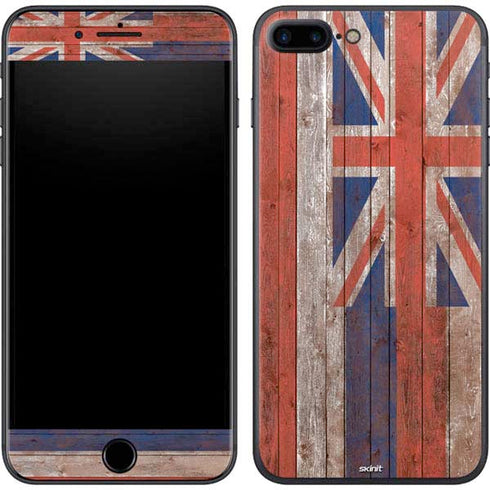 Hawaiian Flag Dark Wood iPhone 8 Plus Skin