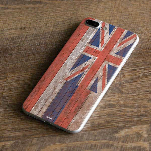 Hawaiian Flag Dark Wood iPhone 8 Plus Skin