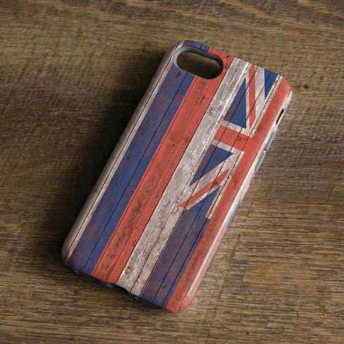 Hawaiian Flag Dark Wood iPhone 8 Pro Case