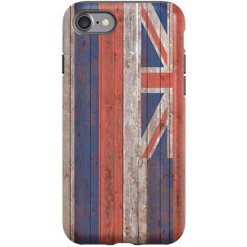 Hawaiian Flag Dark Wood iPhone SE (2nd & 3rd Gen) Pro Case