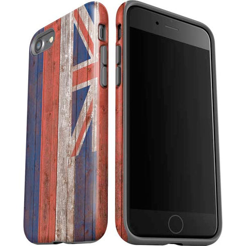 Hawaiian Flag Dark Wood iPhone SE (2nd & 3rd Gen) Pro Case