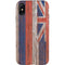 Hawaiian Flag Dark Wood iPhone X Pro Case