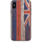 Hawaiian Flag Dark Wood iPhone X Skin