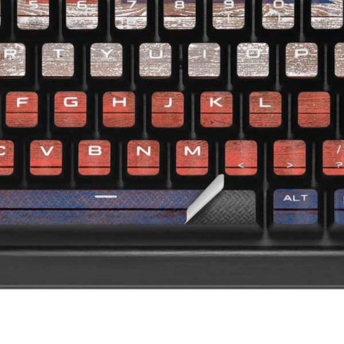 Hawaiian Flag Dark Wood K95 RGB PLATINUM Mechanical Gaming Keyboard Skin
