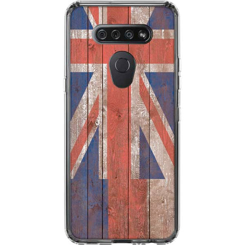 Hawaiian Flag Dark Wood LG K51/Q51 Clear Case