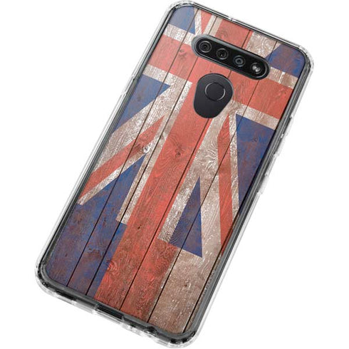 Hawaiian Flag Dark Wood LG K51/Q51 Clear Case