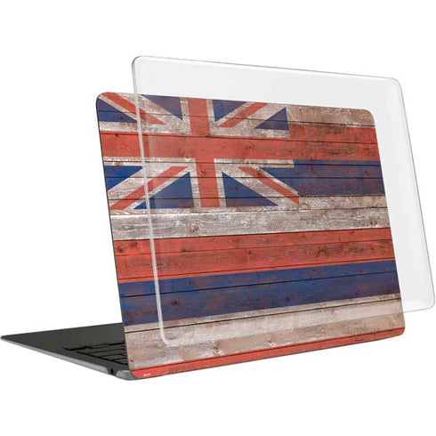 Hawaiian Flag Dark Wood MacBook Air 13in (2020) Case plus Skin
