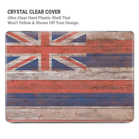 Hawaiian Flag Dark Wood MacBook Air 15in (2023-2025) Case plus Skin