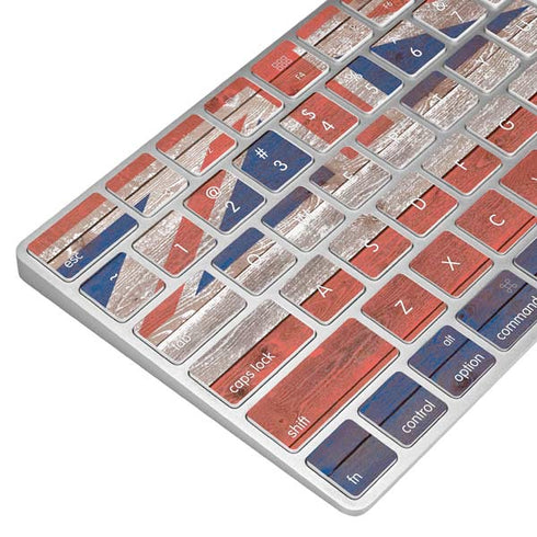 Hawaiian Flag Dark Wood Magic Keyboard Skin