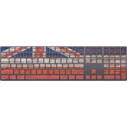 Hawaiian Flag Dark Wood Magic Keyboard with Numeric Keypad Skin