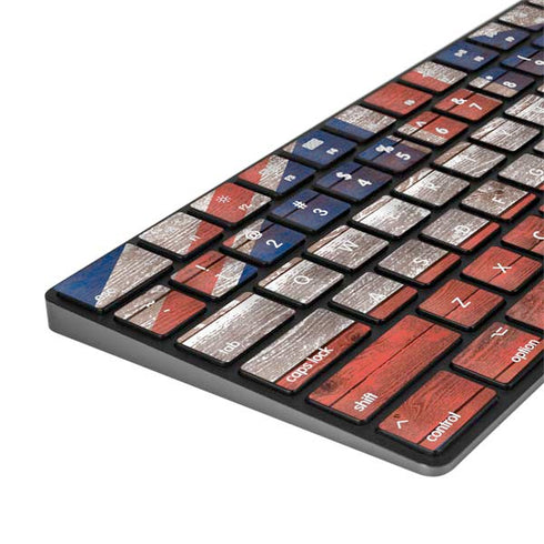 Hawaiian Flag Dark Wood Magic Keyboard with Numeric Keypad Skin