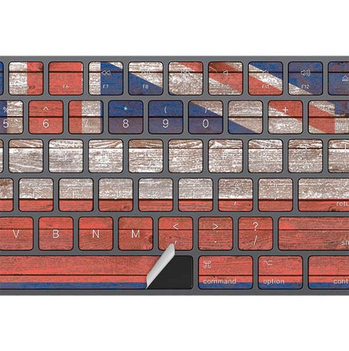Hawaiian Flag Dark Wood Magic Keyboard with Numeric Keypad Skin