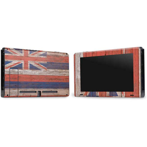 Hawaiian Flag Dark Wood Nintendo Switch Bundle Skin