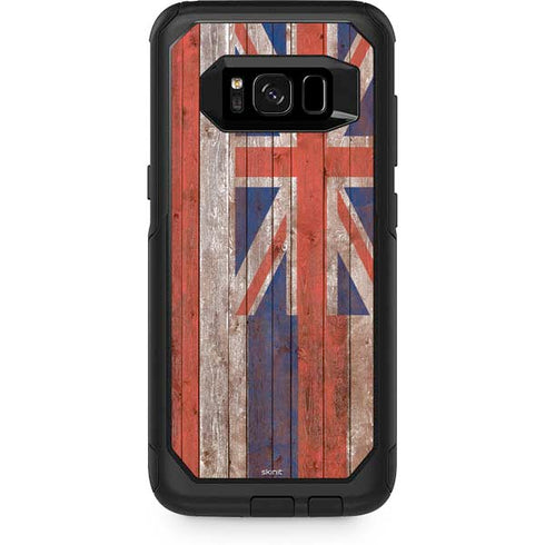 Hawaiian Flag Dark Wood Otterbox Commuter Galaxy Skin