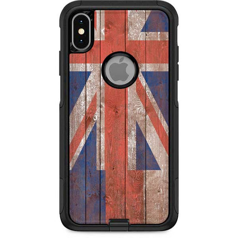 Hawaiian Flag Dark Wood Otterbox Commuter iPhone Skin
